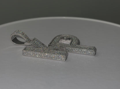 10K Natural Diamond Custom Initial Pendant 18.43 CT